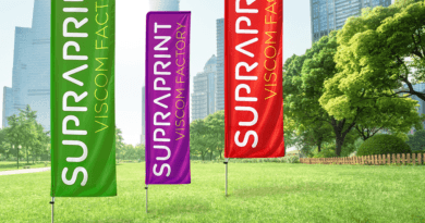 Flying banners in square shape