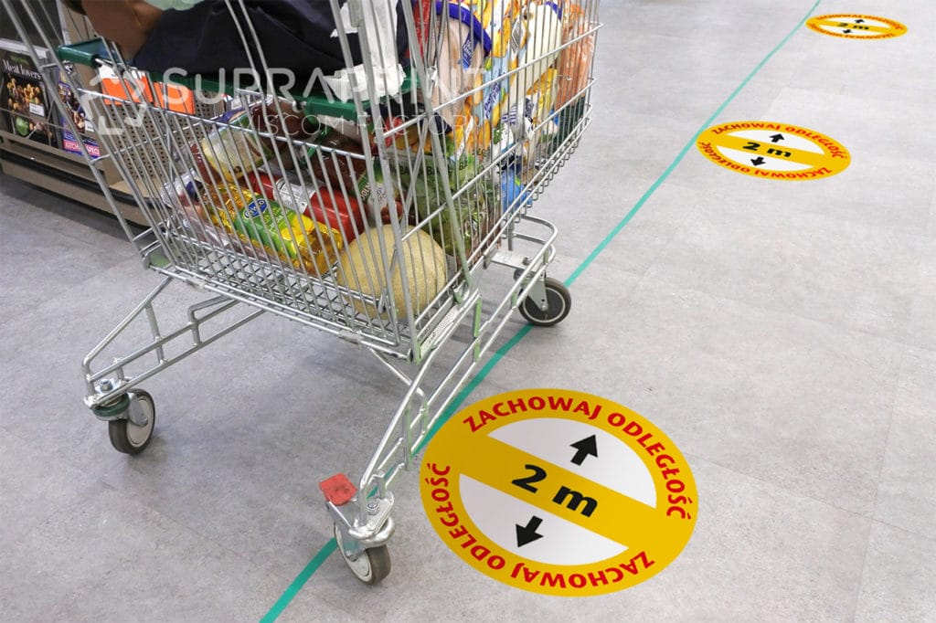Custom floor decals | Floor strickers in any shape with anit-slip R10 cert