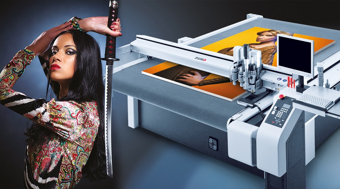 Digital cutting and milling of large-format prints