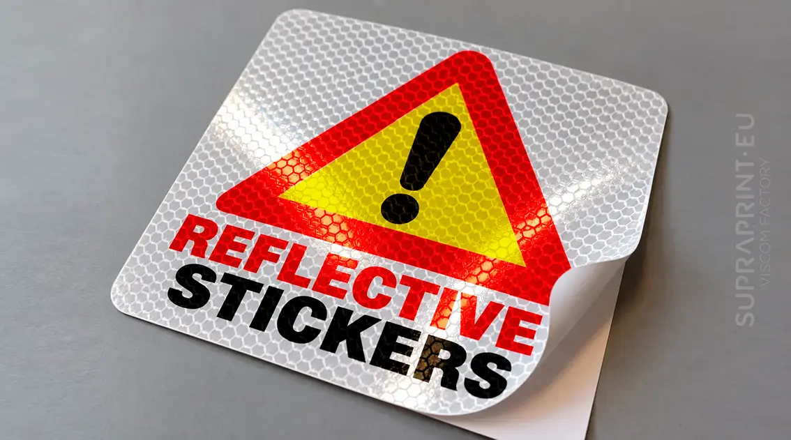 Reflective stickers with custom printing